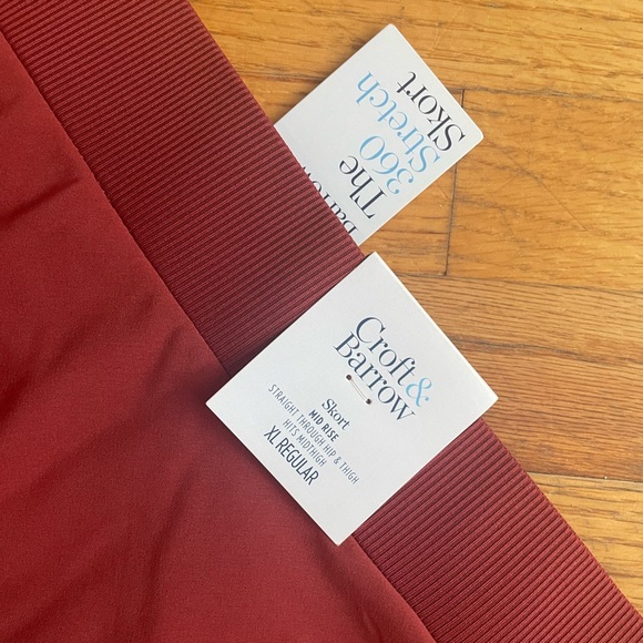 Croft & Barrow 360 Stretch Skort, rust color, XL - Picture 1 of 3